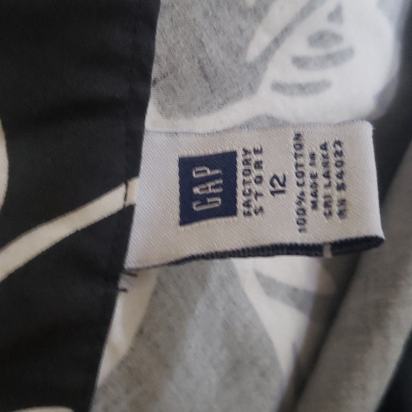 Gap Factory Store blue white floral size 12 100% cotton lightweight - Picture 8 of 11